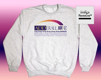 Adderall XR Ash Gray Crewneck Sweatshirt