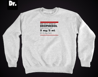 Droperidol Injection USP Ash Gray Crewneck Sweatshirt