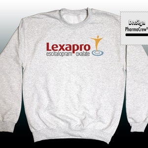 Lexapro Escitalopram Oxalate Ash Gray Crewneck Sweatshirt