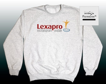 Lexapro Escitalopram Oxalate Ash Gray Crewneck Sweatshirt