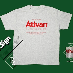 Ativan Lorazepam "No Wonder" Ash Gray T-Shirt