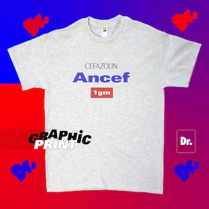 Ancef Cevazolin antibiotic logo on Ash Gray T-shirt