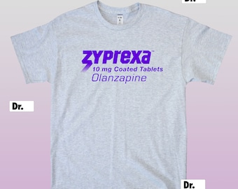 Zyprexa Olanzapine Tablets Ash Gray T-Shirt