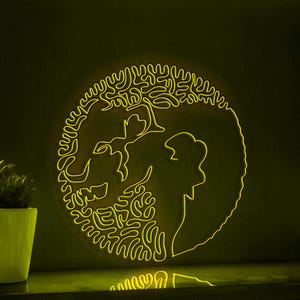 Panther One Line EL Wire Neon Sign - Agile Big Cat Decor