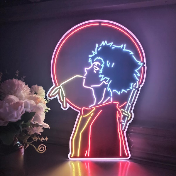 Samurai Champloo Novelty LED Lightbox, Japanese Anime Manga Fan Gift, Handmade Neon Lightbox, Room Decor, Personalized Led Light Decor