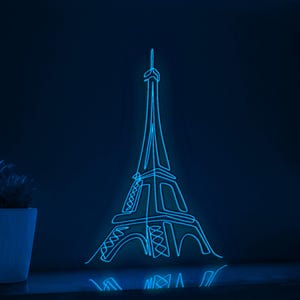 Eiffelturm Wahrzeichen Pariser EL Wire Art für Reisende & Romantisches Schlafzimmer Dekor
