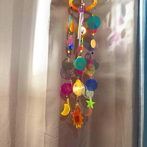 Handmade resin and beaded  wind chime