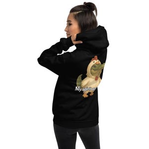 Unisex Hoodie – Hilarious Alligator in Chicken Costume | Cozy & Quirky Animal Mashup