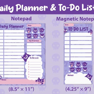 Gengar Notepad or Magnetic To-Do List