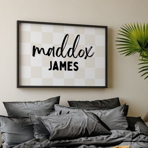 Boy Custom Name Print, Boys Wall Art, Personalized Name Print, Nursery Wall Art, Custom Baby Gift, Printable Art, Wall Decor, Digital print