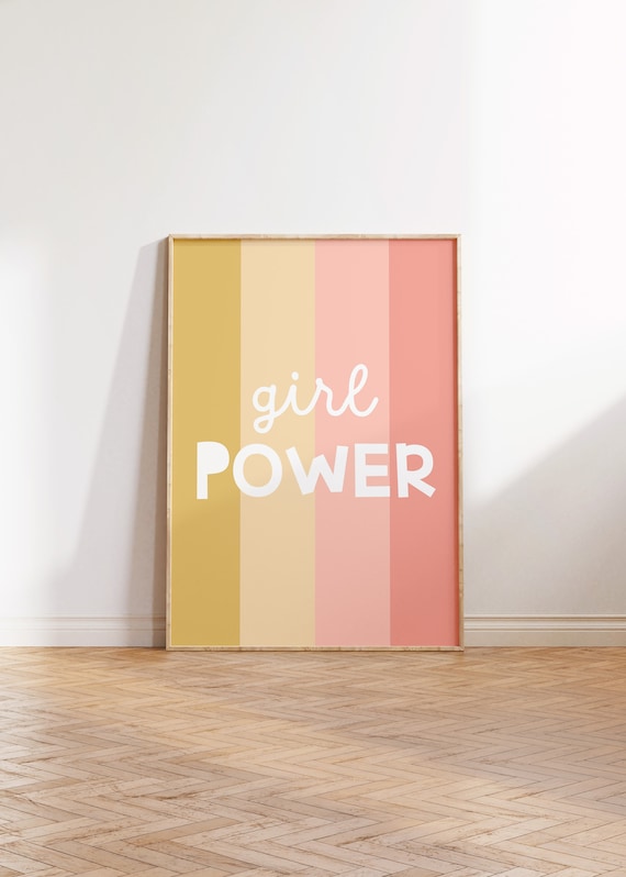Girl Power Poster: Modern Wall Art, Feminist Print (Digital Download)