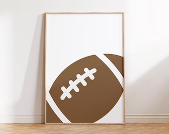 Football Nursery Art Print: Boys Room Decor (Digital Download)