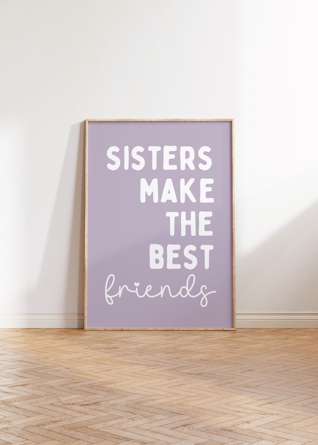 Sisters Make the Best Friends Print, Printable Wall Art, Kids Wall Art ...