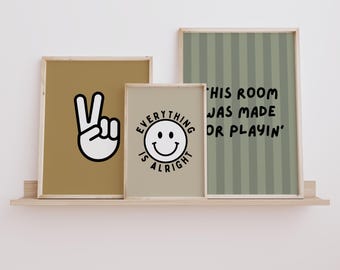 Playroom Wall Decor: Kids Room Prints (Digital Download)