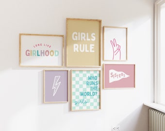 Sisters Room Decor: Girl Nursery Wall Art Prints (Digital Download)