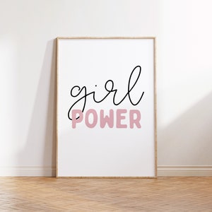 Girly-Power Print: Moderne Kinderzimmer Wand Kunst (Digitaler Download)