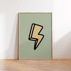Lightning Bolt Downloadable Print, Boy Nursery Decor, Kids Room, Modern Playroom Wall Art, Toddler room, Quote Kids Wall Art, Printable