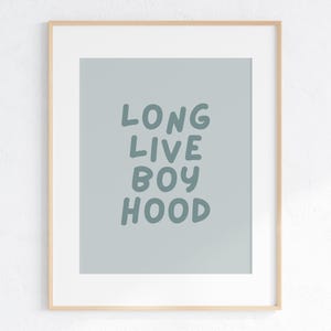 Long Live Boyhood Downloadable Print, Boy boho Nursery Decor, Boy Room, Checkerboard PlayRoom Wall Decor, Quote Kids Wall Art, Printable