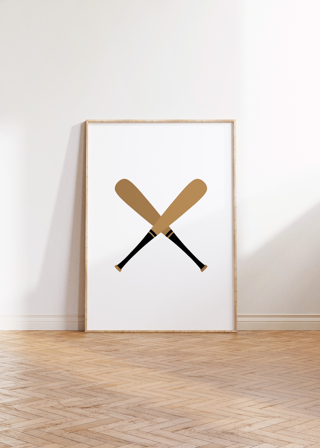 Baseball Bat Downloadable Print, Kids Room Baseball Wall Decor, Boy ...