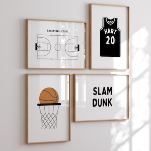 Personalized Basketball Prints: Kids Sport Room Decor (Digital Download)