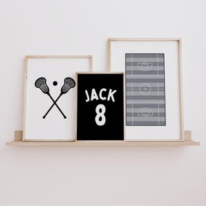 Personalisierte Lacrosse Drucke: Jungenzimmer Dekor, Lacrosse Stick Art (digitaler Download)