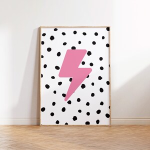 Pinker Blitz Blitz Druck: Kinderzimmer Wandkunst (Digitaler Download)