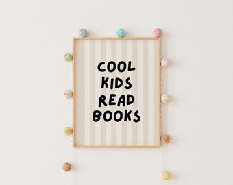 Cool Kids read books, Reading Corner, Playroom Decor, Playroom Sign, Kids room, Play Room Wall Hanging, Toddler Room Decor, Classroom Decor