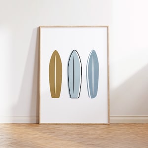 Surfboard Kids Room Print: Beachy Boho Wall Art (Digital Download)
