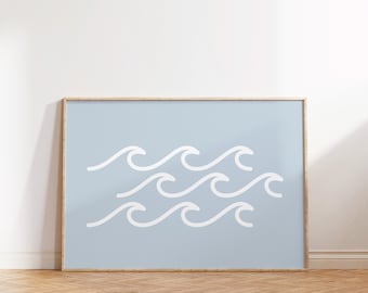 Surf Wellen Print: Boho Strand Kinderzimmer Dekor (Digitaler Download)