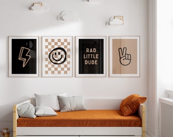 Rad Little Dude Boys Wall Art Prints: Playroom Decor (Digital Download)