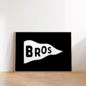 Bros Flag Print: Boho Boy Nursery Decor (Digital Download)
