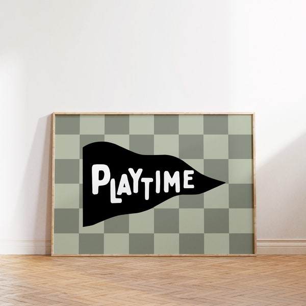 Long Live Playtime Sign, Playroom Wall Decor, Playroom Sign, Quote Play Wall art, Boho Kids room, Toddler Room Decor Playtime Flag print