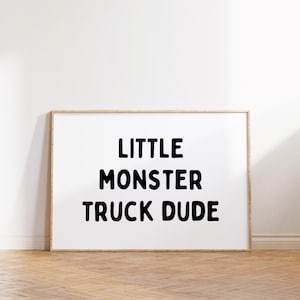 Monster Truck Nursery Art: Boys Sports Room Decor (Digital Download)