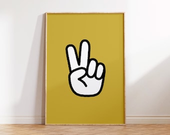 Peace Sign Art Print: Kids Wall Decor (Digital Download)