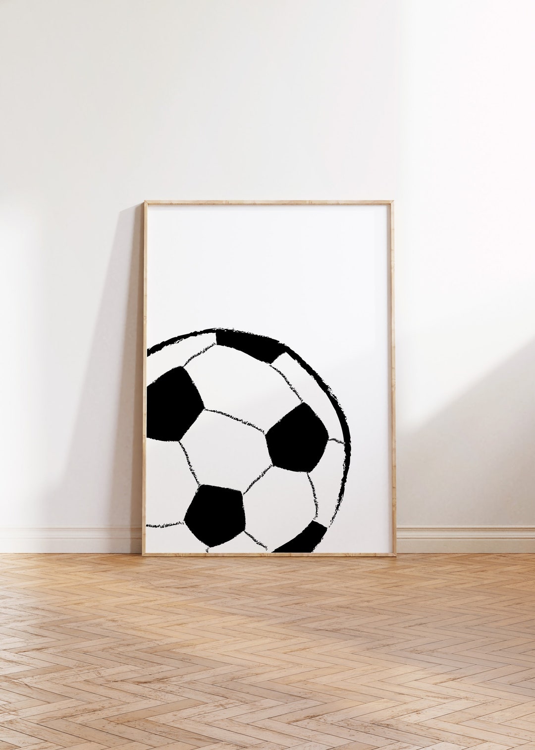 Soccer Wall Art Print, Downloadable Print, Modern Sports Decor, Kids ...
