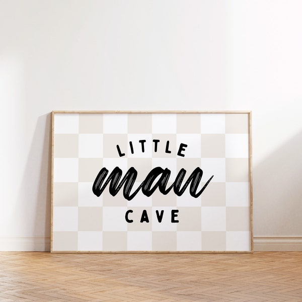 Little Man Cave Tan Print, Long live Boyhood, Boy Nursery Decor, Kids Room, Quote Play Wall Art, Long Live Boyhood, Modern Minimalist print