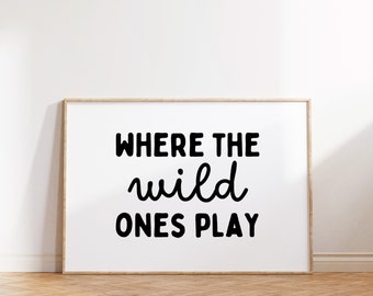 Wild Ones Playroom Printable: Boho Nursery Decor (Digital Download)