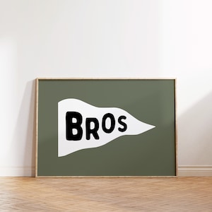 Bros Flag Print: Boho Boy Nursery Decor (Digital Download)