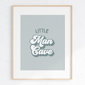 Boys Room Decor, Little Man Cave Print, Boho Nursery Decor, Kids Playroom Decor, Quote Play Wall Art, Long Live Boyhood, Digital print