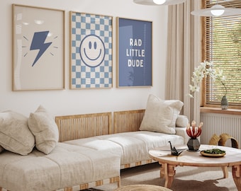Rad Little Dude Gallery Wall Art Set: Boho Boy Nursery (Downloadable Prints)