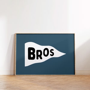 Bros Flag Print: Boho Boy Nursery Decor (Digital Download)