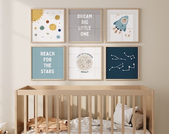 Outer Space Prints Set: Kids Nursery Decor (Digital Download)