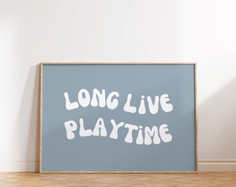 Long Live Playtime Sign, Playroom Wall Decor, Playroom Sign, Kids room, Play Room Boho Wall Hanging, Toddler Room Decor, Long Live Boyhood