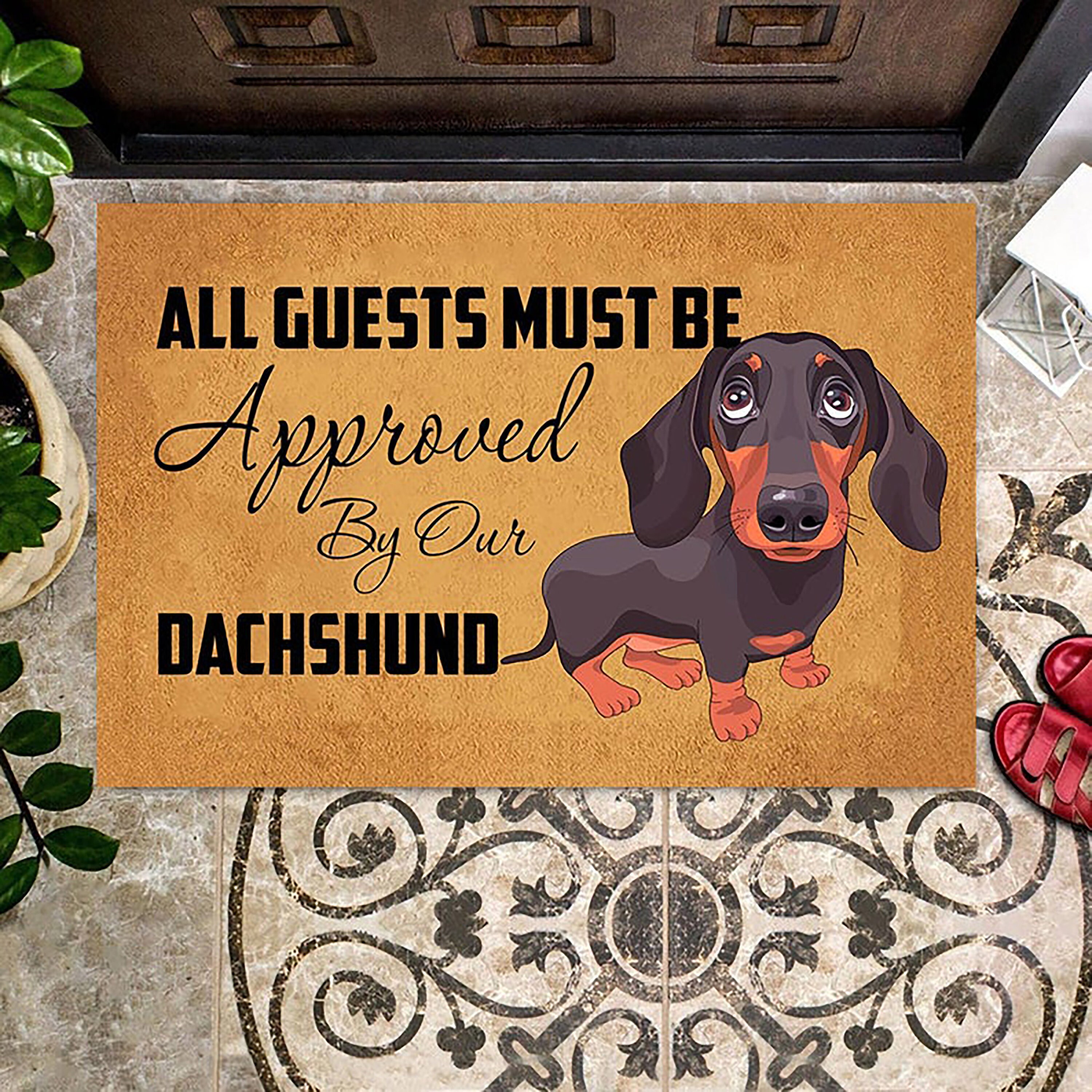 Dachshund Dog Doormat Beauti Home Doormat Dog Dachshund Dog Etsy