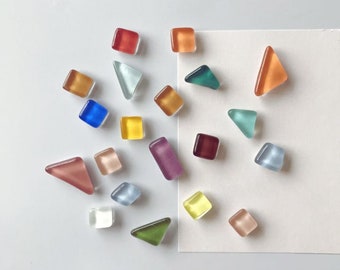 10 pcs Irregular Sea Glass Magnets, Fridge Magnets, Refrigerator Magnets, Small Magnets for Fridge, Sea Glass Shape Magnets, Kitchen Decor