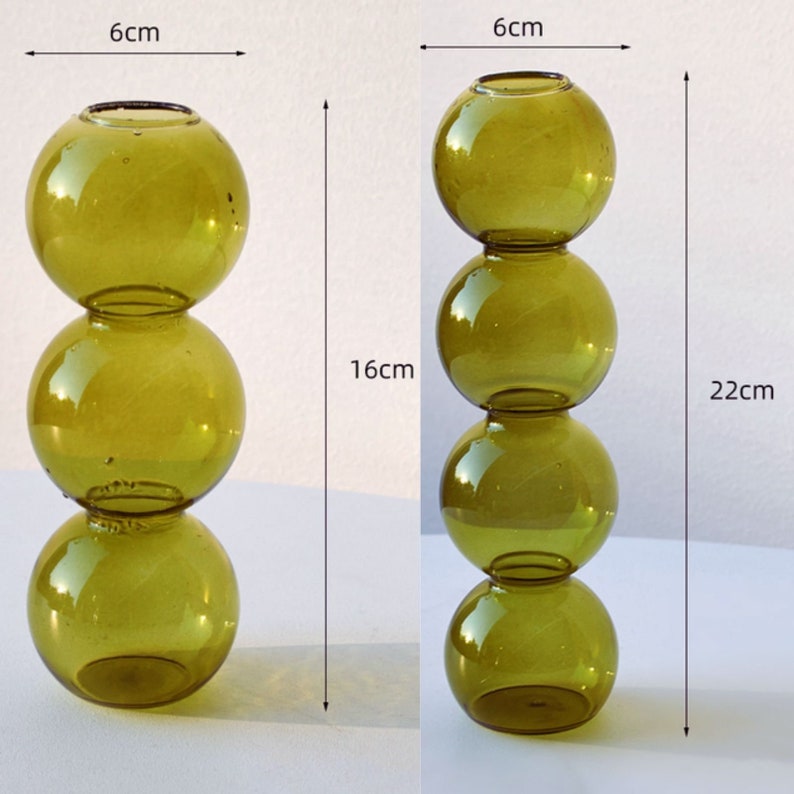 Bubble Glass Vase Nordic Colourful Glass Bubble Vase Etsy