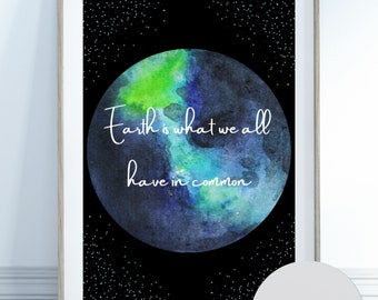 What We All Have in Common / Earth Print / Digital Download / Earth Day Print / Classroom Decor / Environmental