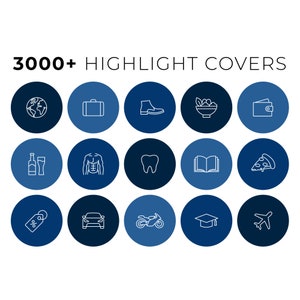 Dark Blue Instagram Highlight Covers For Men, Ig Story Icons For Boys, Social Media Icons, Custom Colors, Lifestyle, Travel, Business