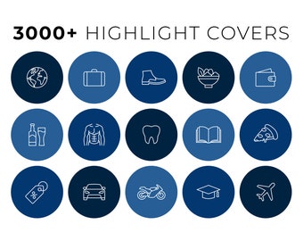 Dark Blue Instagram Highlight Covers For Men, Ig Story Icons For Boys, Social Media Icons, Custom Colors, Lifestyle, Travel, Business