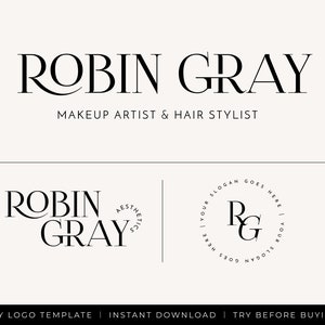 Editable Logo Design, Minimalist DIY Logo, Customizable Professional Business Logo Template, Aesthetic Custom Premade Logo, Instant Download